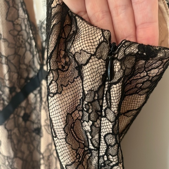 Elie Tahari Black Overlay Lace Dress NWT Size 14 - Picture 5 of 9